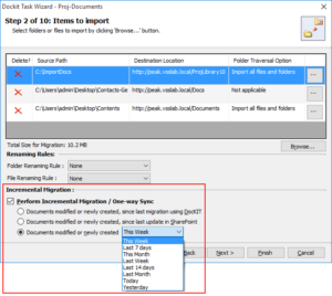 Incremental Migration options from Import