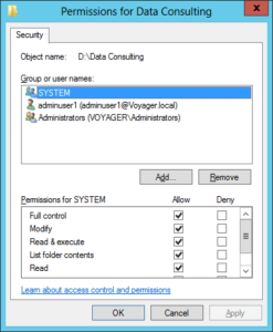 Edit NTFS permissions