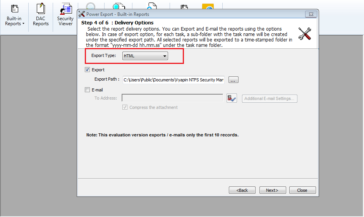 Generate Reports about NTFS in CSV / HTML / XLSX formats