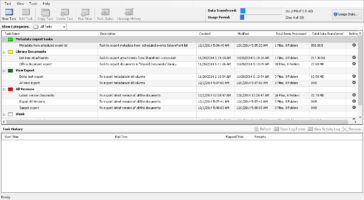 SharePoint export task manager