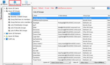 Azure AD reports with detailed views of users, Groups, Contacts, Tenant, Domains, etc.…