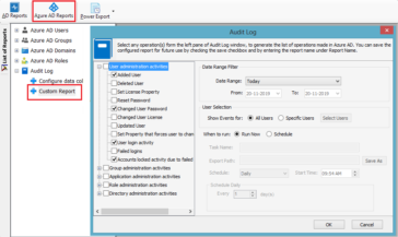 Generate reports about custom activities happening in Azure Active Directory