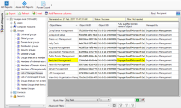 Highlight all cells containing the search string in AD report