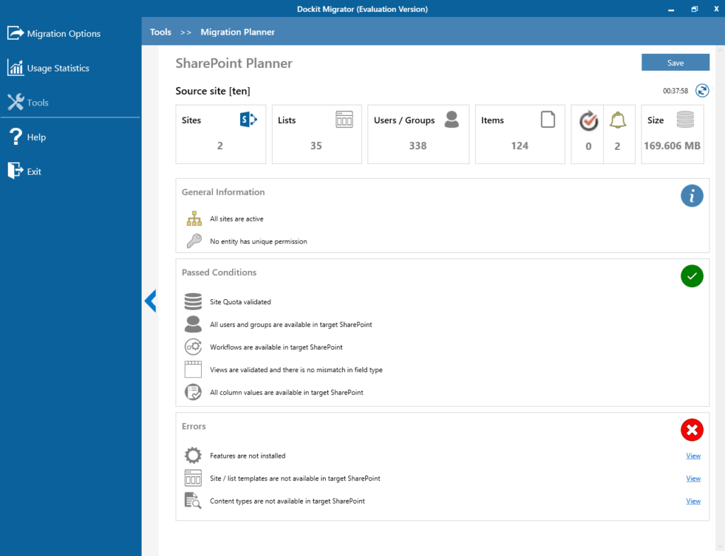 Migration SharePoint as source